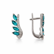 Серьги из Серебра 925 Приволжский ювелир арт. 361918-FA11FA77, Родирование.