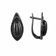 Серьги из Серебра 925 Приволжский ювелир арт. 364027-GMSH73, чёрный оксид.