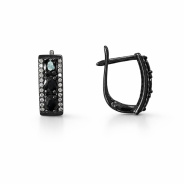 Серьги из Серебра 925 Приволжский ювелир арт. 364690-FA11FA73, чёрный оксид.