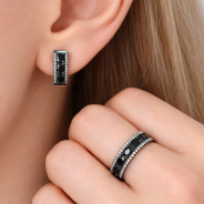 Серьги из Серебра 925 Приволжский ювелир арт. 364690-FA11FA73, чёрный оксид.