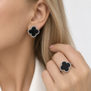 Серьги из Серебра 925 Приволжский ювелир арт. 371295-AG73, Родирование.