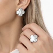 Серьги из Серебра 925 Приволжский ювелир арт. 371295-PM, Родирование.
