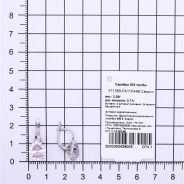 Серьги из Серебра 925 Приволжский ювелир арт. 371355-FA11FA46, Родирование.