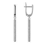 Серьги из Серебра 925 Приволжский ювелир арт. 371495-FA11, Родирование.
