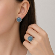 Серьги из Серебра 925 Приволжский ювелир арт. 371551-AN, Родирование.