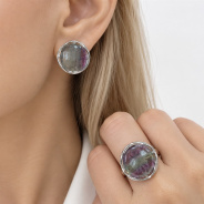 Серьги из Серебра 925 Приволжский ювелир арт. 371551-FL, Родирование.