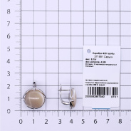 Серьги из Серебра 925 Приволжский ювелир арт. 371551-PM06, Родирование.