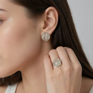 Серьги из Серебра 925 Приволжский ювелир арт. 371551-PM06, Родирование.