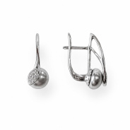Серьги из Серебра 925 Приволжский ювелир арт. 371851-FA11ZM54, Родирование.