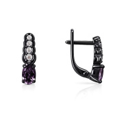 Серьги из Серебра 925 Приволжский ювелир арт. 374182-AM56FA11, чёрный оксид.
