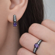 Серьги из Серебра 925 Приволжский ювелир арт. 374182-AM56FA11, чёрный оксид.