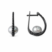 Серьги из Серебра 925 Приволжский ювелир арт. 374405-SH73ZM54, чёрный оксид.