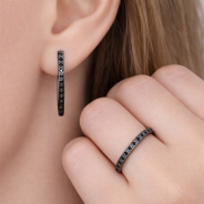 Серьги из Серебра 925 Приволжский ювелир арт. 374844-SH73, чёрный оксид.