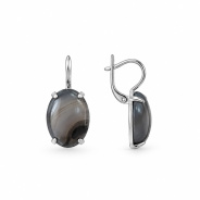 Серьги из Серебра 925 Приволжский ювелир арт. 381660-BA, Родирование.