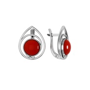 Серьги из Серебра 925 Приволжский ювелир арт. 381833-KR, Родирование.
