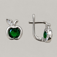 Серьги из Серебра 925 Приволжский ювелир арт. 381844-FA11FA22, Родирование.
