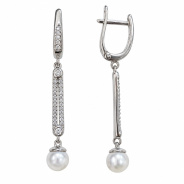 Серьги из Серебра 925 Приволжский ювелир арт. 381924-FA11ZM07, Родирование.