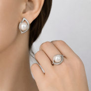 Серьги из Серебра 925 Приволжский ювелир арт. 381929-FA11ZM07, Родирование.