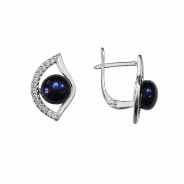 Серьги из Серебра 925 Приволжский ювелир арт. 381929-FA11ZM73, Родирование.