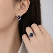 Серьги из Серебра 925 Приволжский ювелир арт. 381929-FA11ZM73, Родирование.