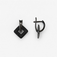 Серьги из Серебра 925 Приволжский ювелир арт. 384552-SH73, чёрный оксид.