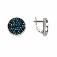 Серьги из Серебра 925 Приволжский ювелир арт. 391023-KT59, Родирование.