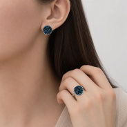 Серьги из Серебра 925 Приволжский ювелир арт. 391023-KT59, Родирование.