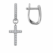 Серьги из Серебра 925 Приволжский ювелир арт. 391604-FA11, Родирование.