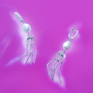 Серьги из Серебра 925 Приволжский ювелир арт. 391721-FA11ZM, Родирование.