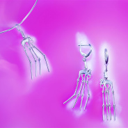 Серьги из Серебра 925 Приволжский ювелир арт. 391722, Родирование.