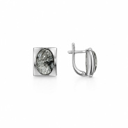 Серьги из Серебра 925 Приволжский ювелир арт. 391785-RK, Родирование.