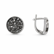 Серьги из Серебра 925 Приволжский ювелир арт. 391854-KT54, Родирование.