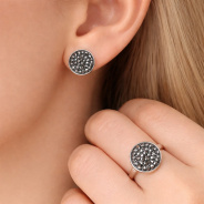 Серьги из Серебра 925 Приволжский ювелир арт. 391854-KT54, Родирование.