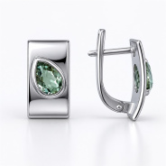 Серьги из Серебра 925 Приволжский ювелир арт. 391902-AM22, Родирование.