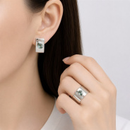 Серьги из Серебра 925 Приволжский ювелир арт. 391902-AM22, Родирование.