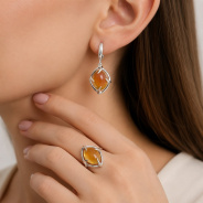 Серьги из Серебра 925 Приволжский ювелир арт. 391903-CT20, Родирование.