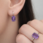 Серьги из Серебра 925 Приволжский ювелир арт. 391965-AM56, Родирование.