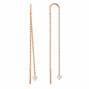 Серьги из Серебра 925 Приволжский ювелир арт. 392617-FA11, Золочение в два слоя.