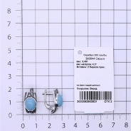 Серьги из Серебра 925 Приволжский ювелир арт. 393644-BZ, Оксид.