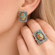 Серьги из Серебра 925 Приволжский ювелир арт. 393776-UB15, Оксид.