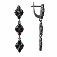 Серьги из Серебра 925 Приволжский ювелир арт. 394246-FA73, чёрный оксид.