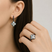 Серьги из Серебра 925 Приволжский ювелир арт. 394835-PM, чёрный оксид.