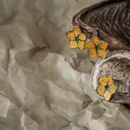 Серьги из Серебра 925 Приволжский ювелир арт. 397510-FA22, золочение + оксид.