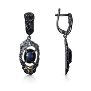 Серьги из Серебра 925 Приволжский ювелир арт. 397777-LB, золочение + оксид.