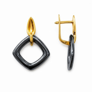 Серьги из Серебра 925 Приволжский ювелир арт. 397983, золочение + оксид.