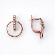 Серьги из Серебра 925 Приволжский ювелир арт. 39N947, KLIAR розовый.