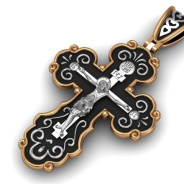 Подвеска из Серебра 925 Приволжский ювелир арт. 469516, золочение+черный родий.