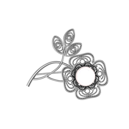 Брошь из Серебра 925 Приволжский ювелир арт. 133022-ZM07, Оксид.