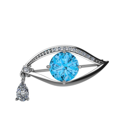 Брошь из Серебра 925 Приволжский ювелир арт. 193717-FA11FA15, Оксид.