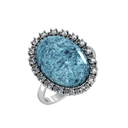 Кольцо из Серебра 925 Приволжский ювелир арт. 201284-FA11RO, Родирование.